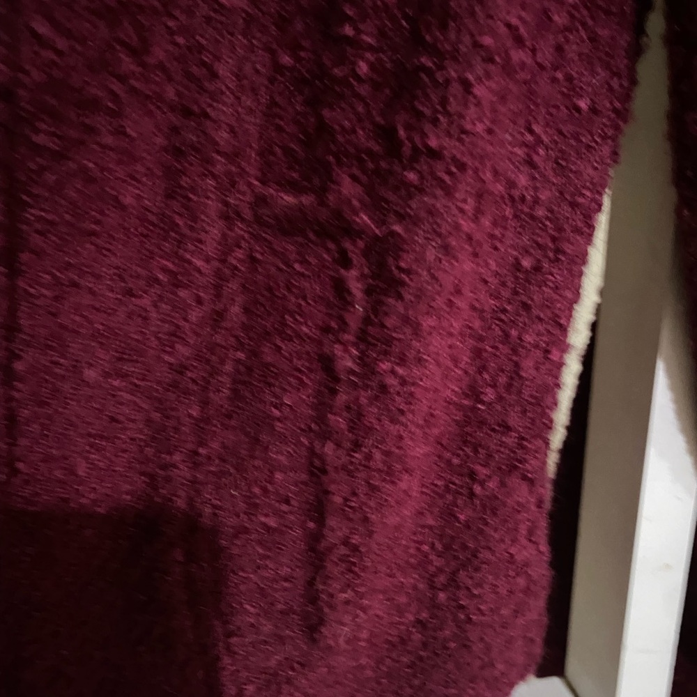 CAbi #530 Deep Red Britt Zip Front Jacket Blazer Fringe Lined EUC Women's Size S - Picture 4 of 6